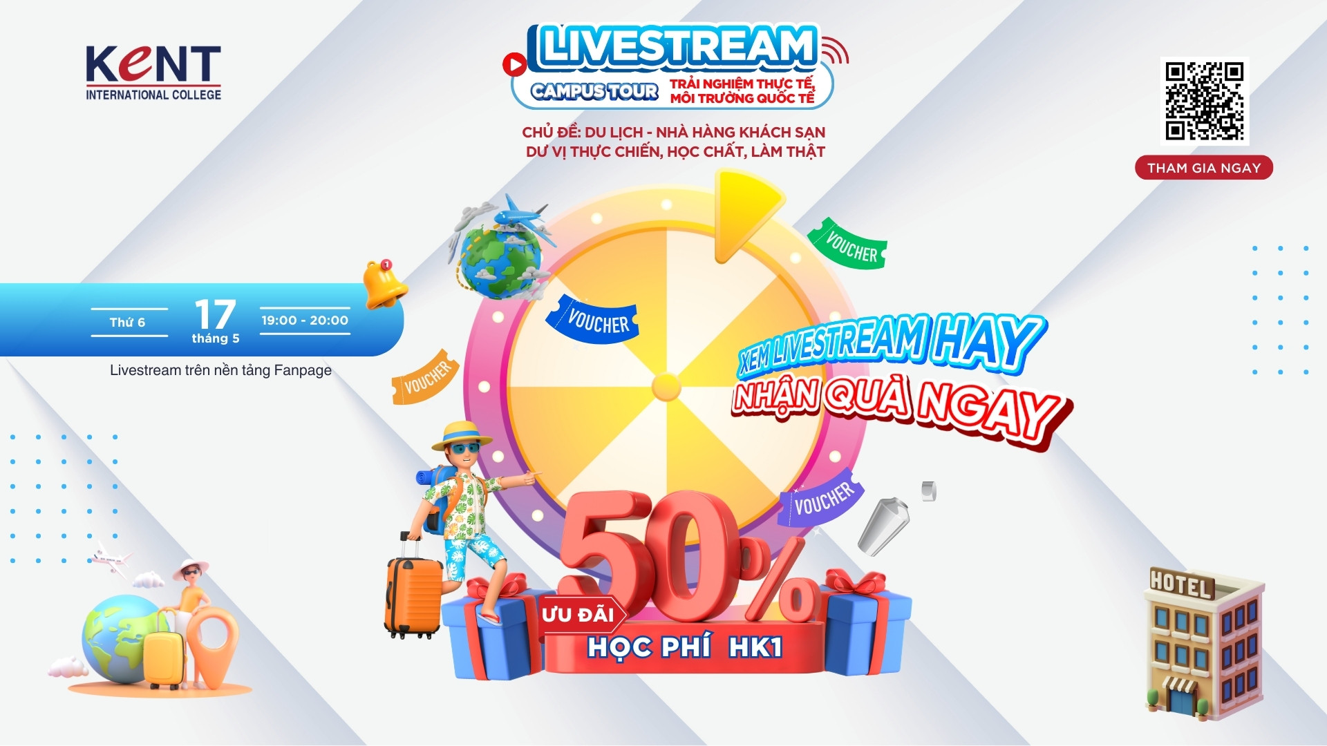 LIVESTREAM CAMPUSTOUR "DU LỊCH - NHÀ HÀNG KHÁCH SẠN DƯ VỊ THỰC CHIẾN, HỌC CHẤT, LÀM THẬT